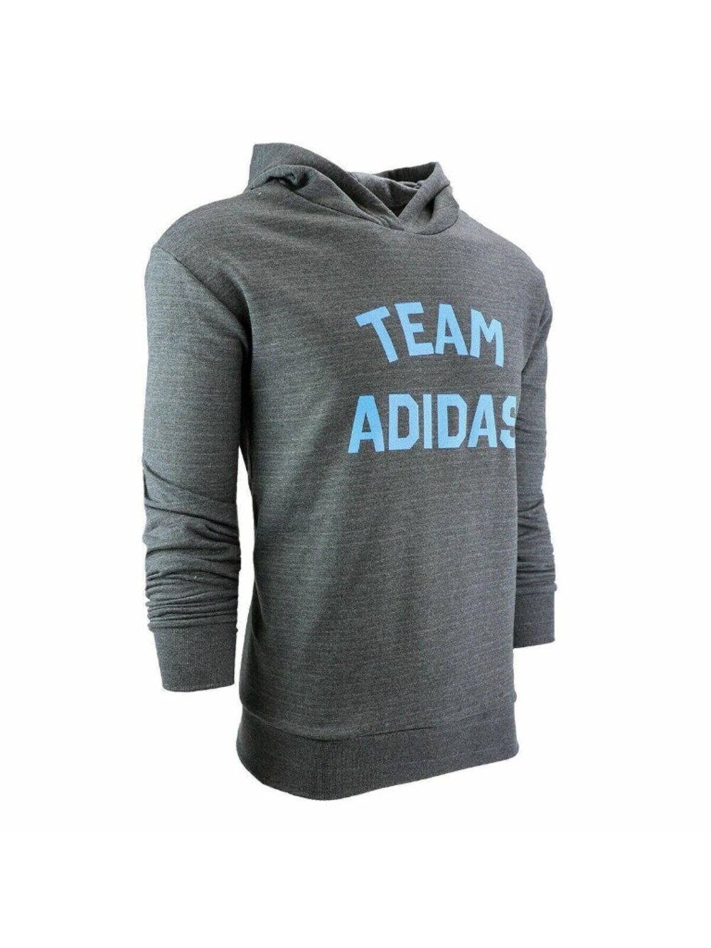 adidas Men's Team Performance Pullover Hoodie Large Carbon Heather Blue - Picture 2 of 3